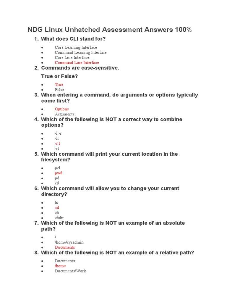 cisco linux exam answers