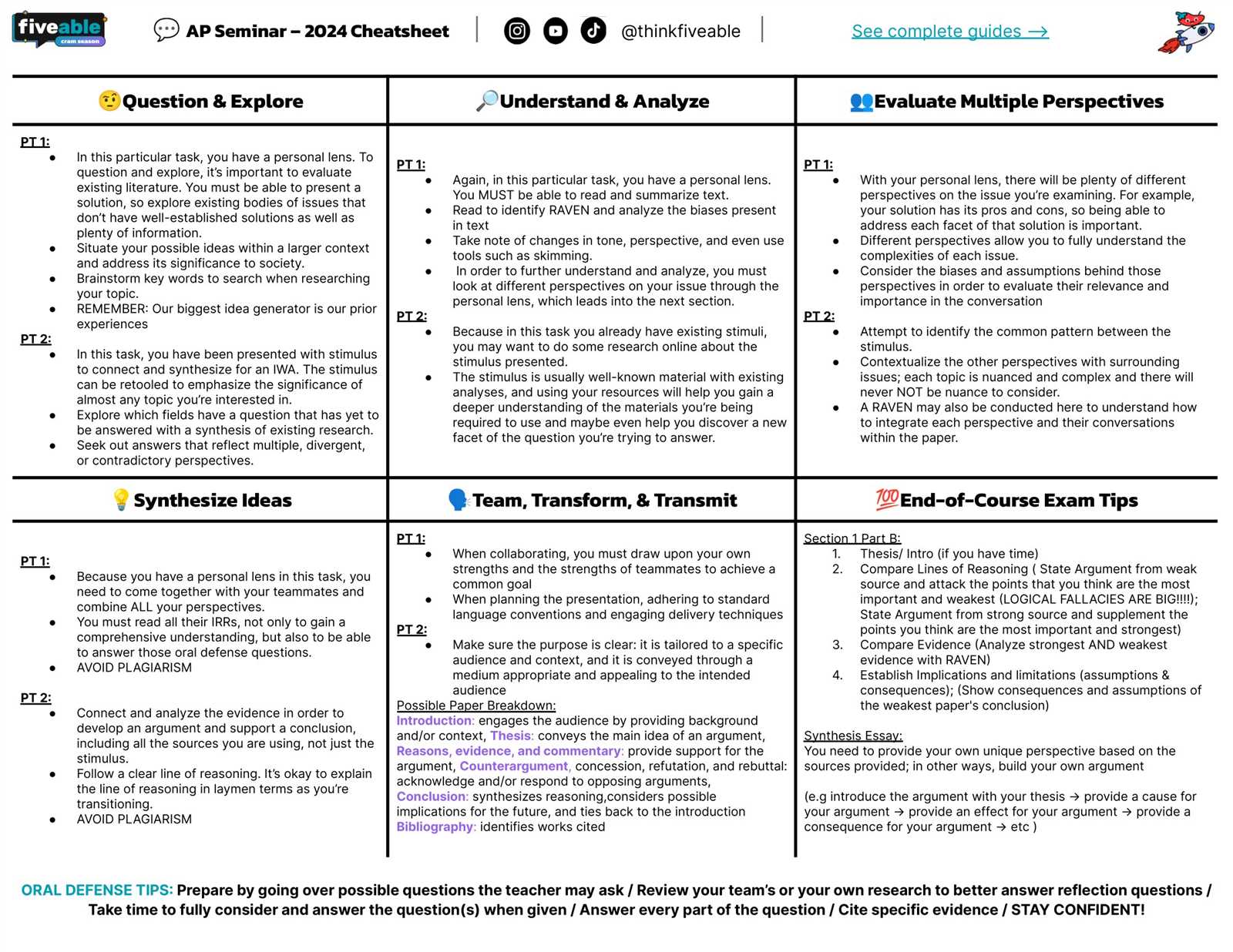 ap seminar 2025 exam answers