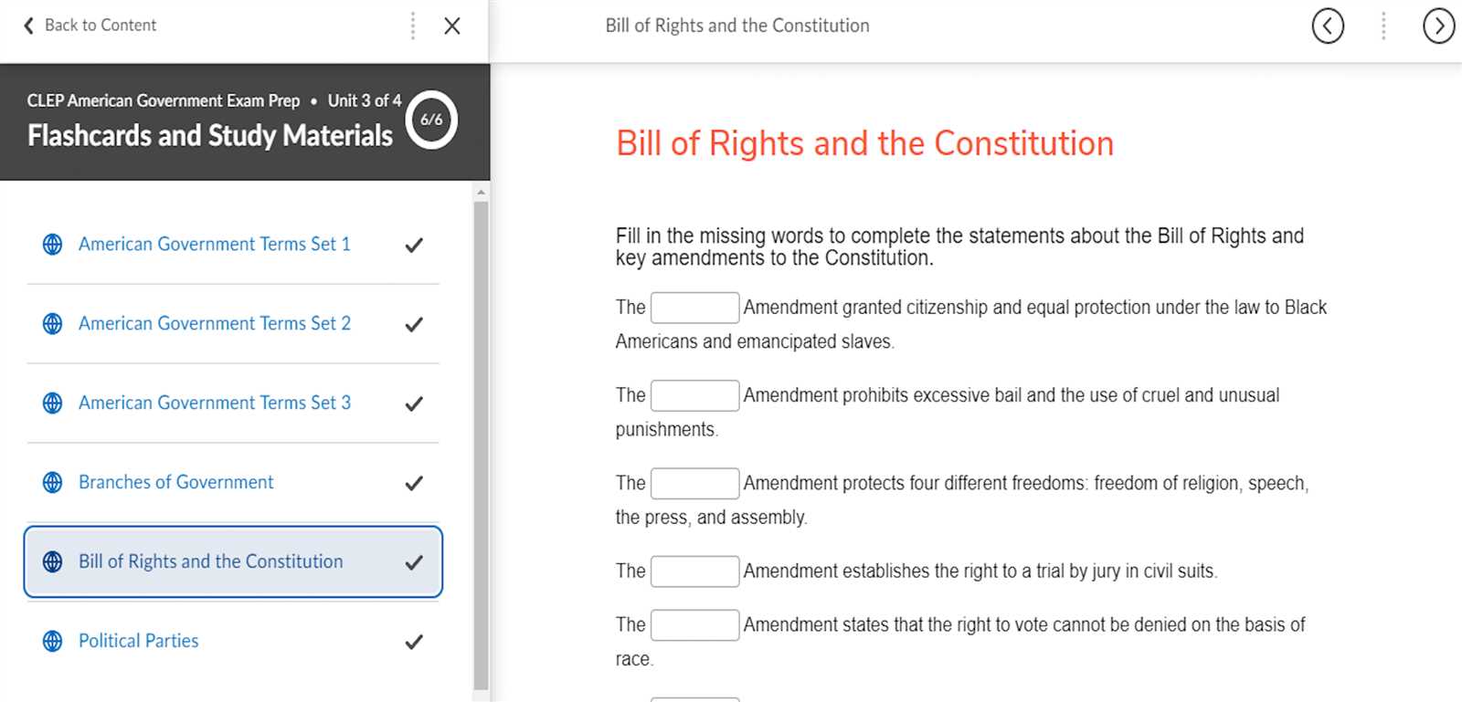 clep american government exam answers