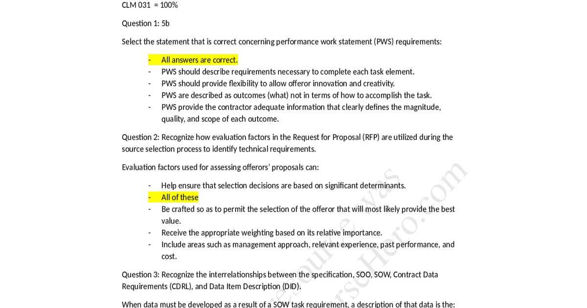 clm 031 exam answers