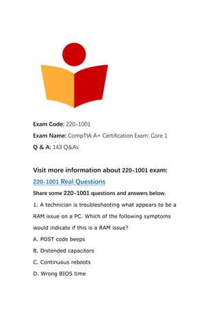 comptia a+ final exam answers