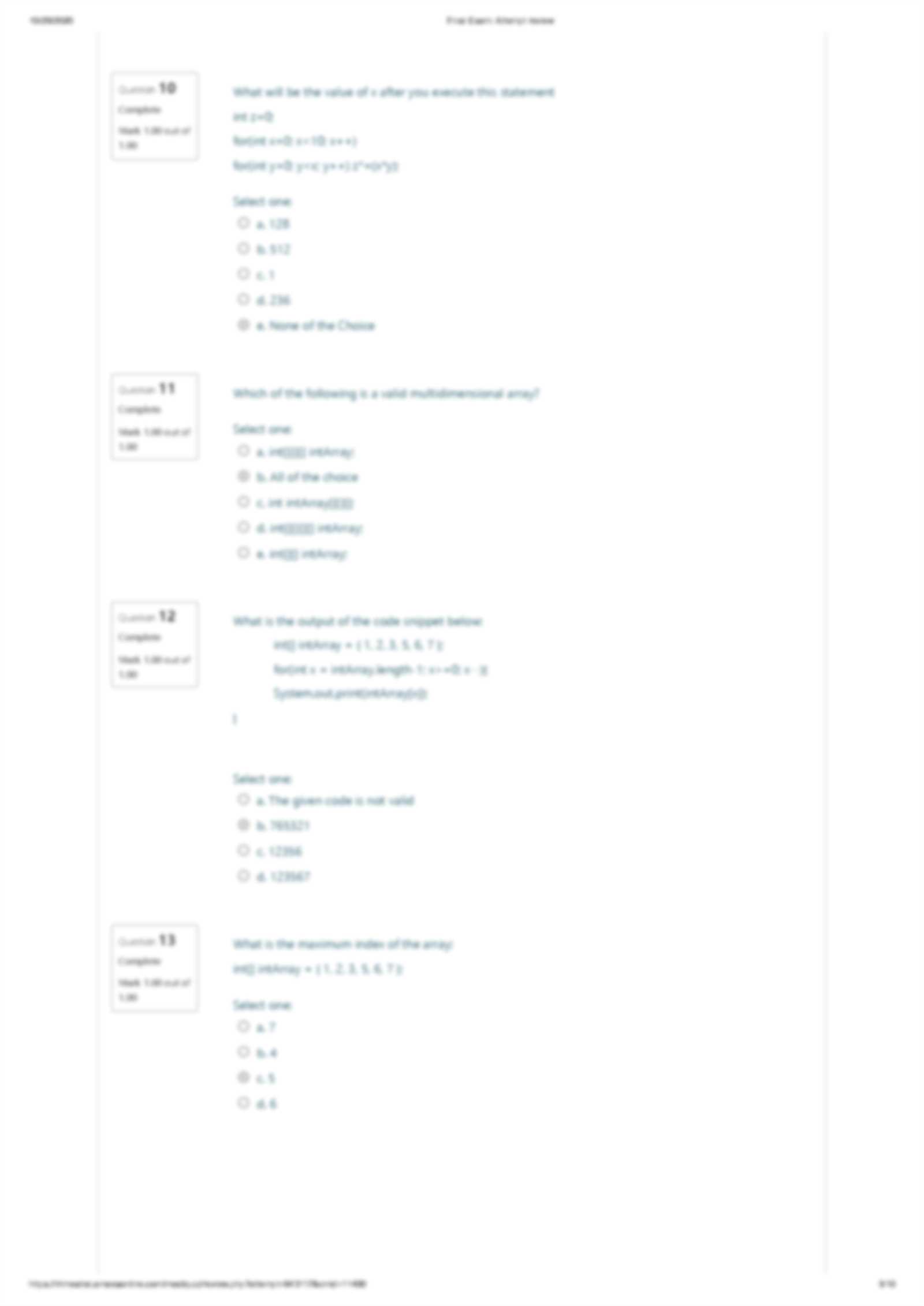 computer programming exam questions and answers