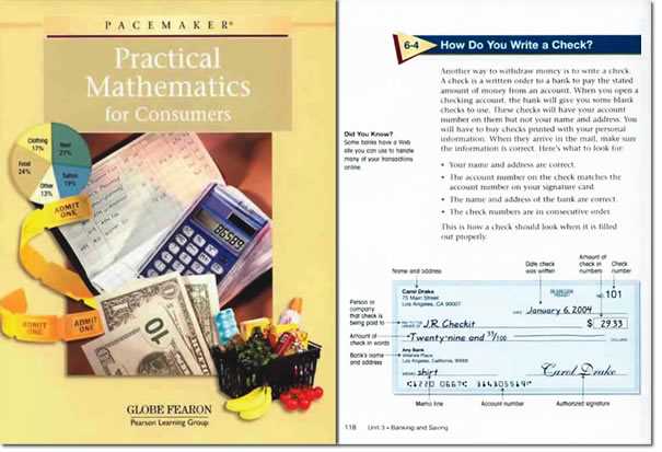 consumer mathematics workbook activity answers