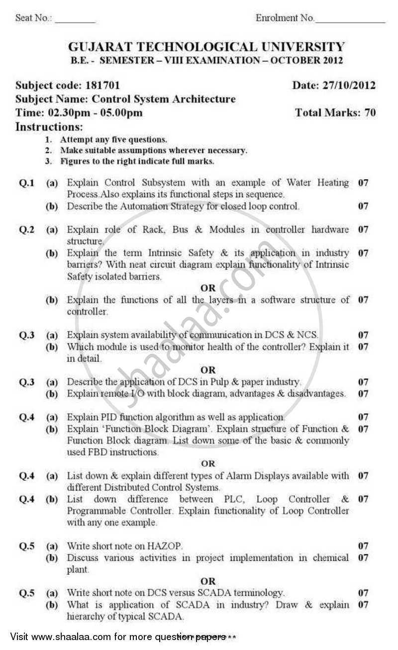 control systems exam questions and answers