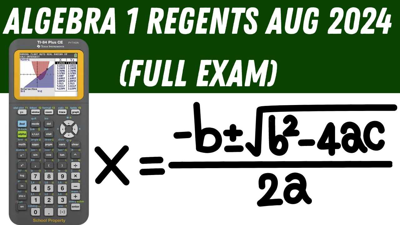 algebra regents august 2025 answers