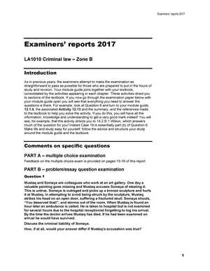 criminal law model answers for exams