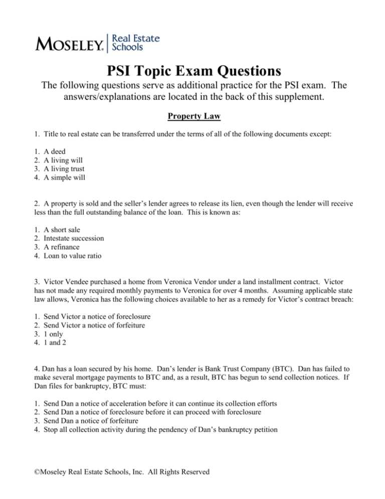 psi life accident and health exam answers