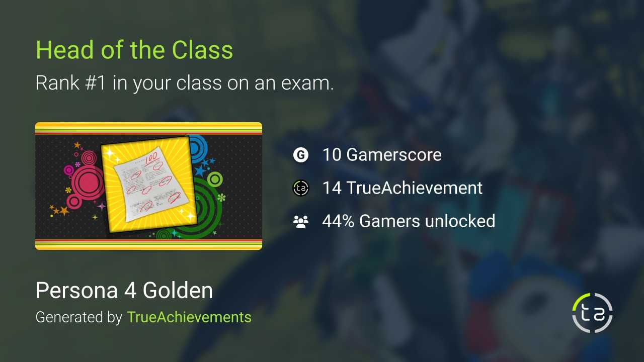 persona 4 golden advancement exam answers