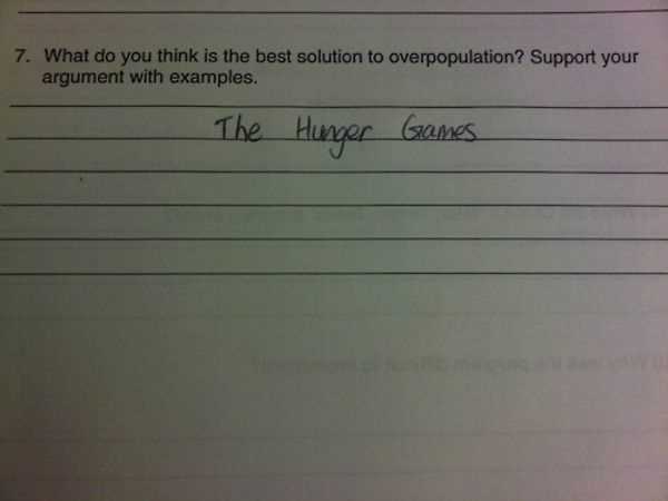 comedy answers to exam questions