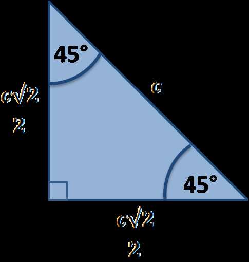 math 2 special right triangles answers