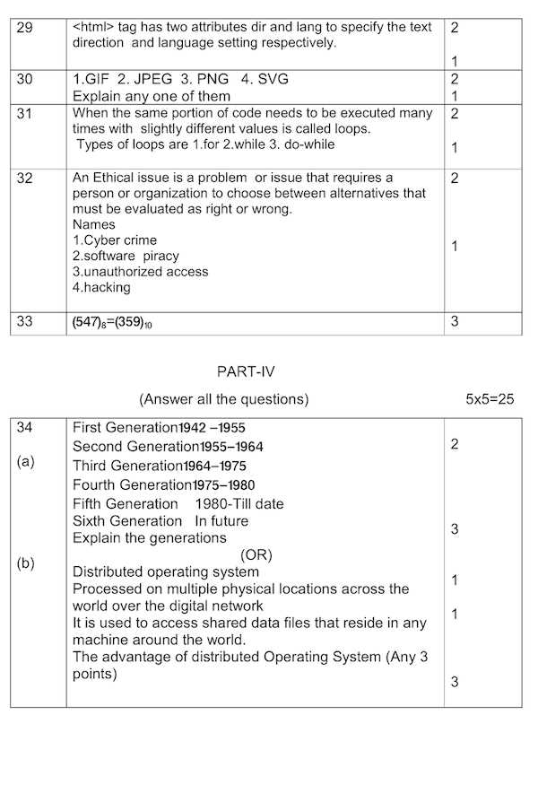 computer application exam questions and answers