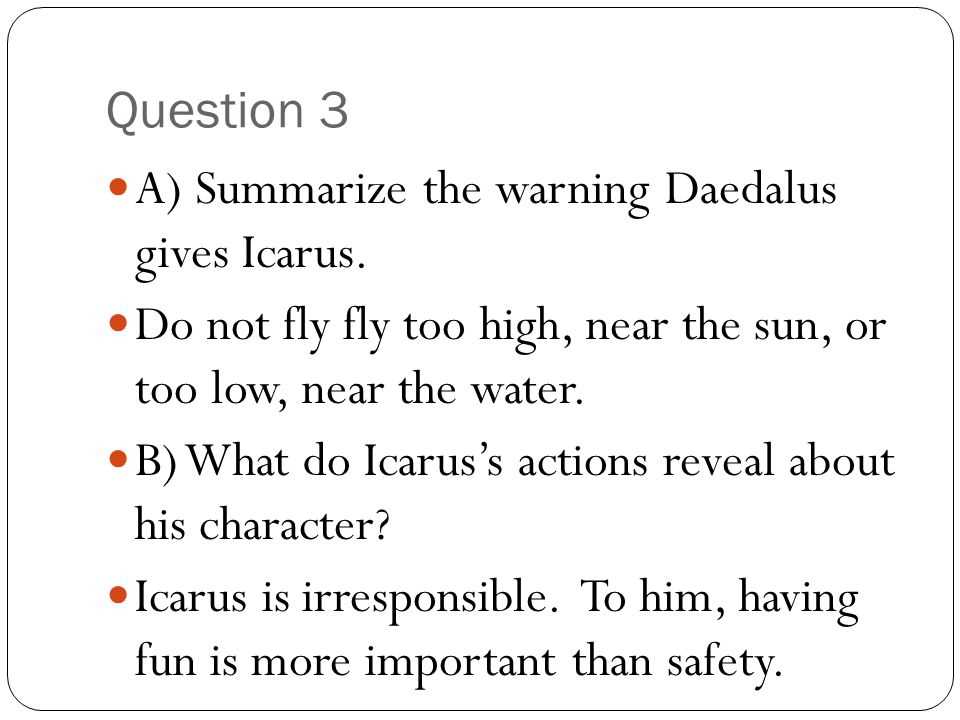 daedalus and icarus answer key