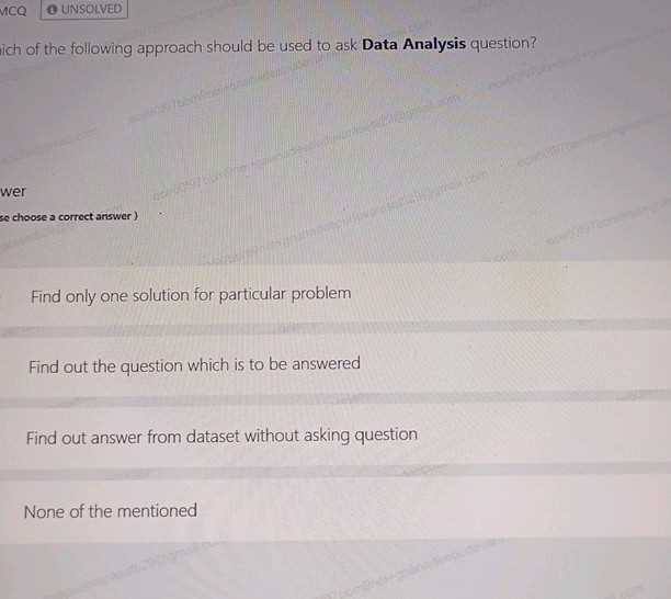 data analysis questions and answers