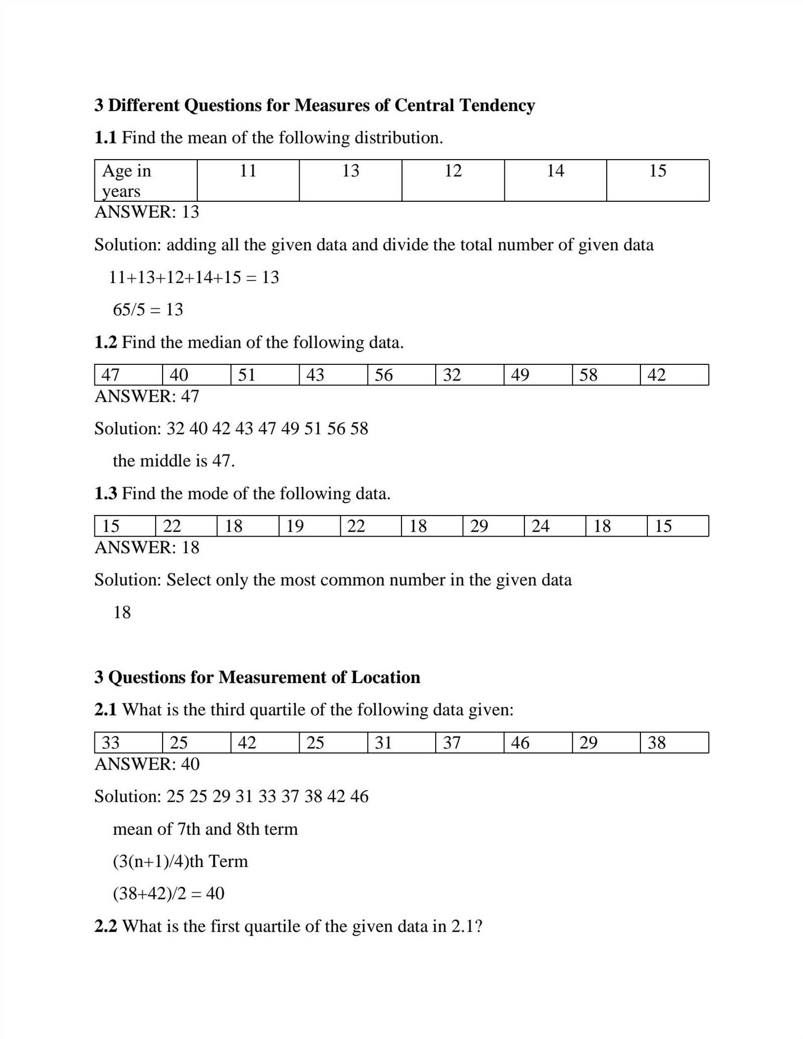 data analysis questions and answers