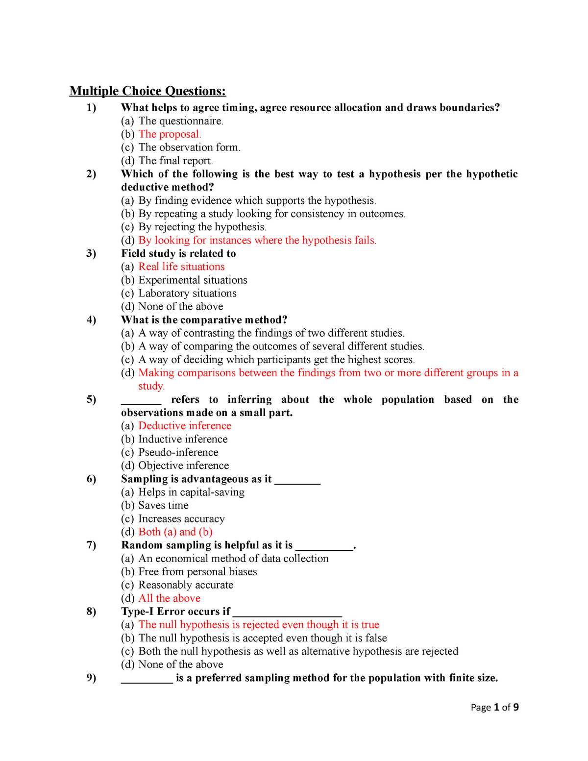 data science methodology final exam answers