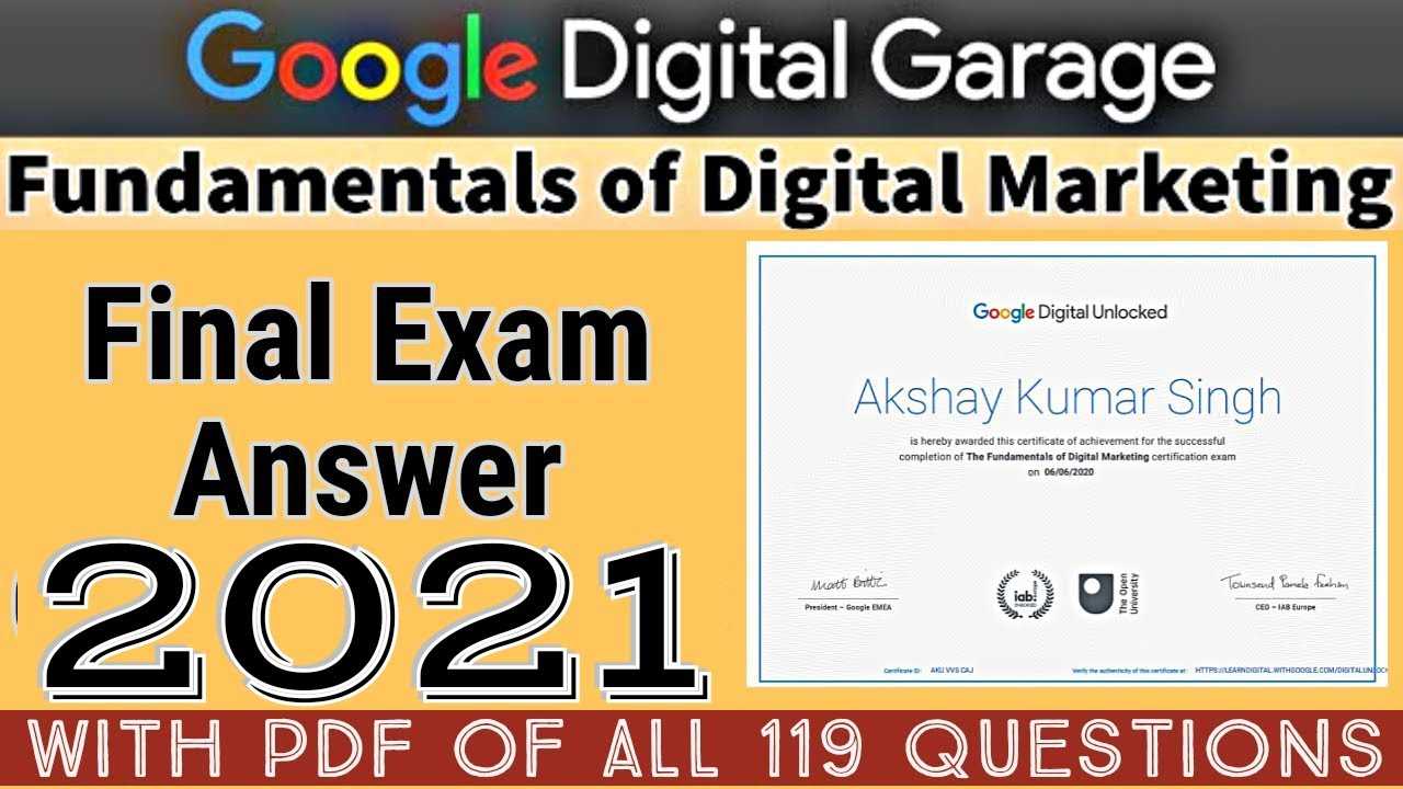 fundamentals of marketing exam questions and answers