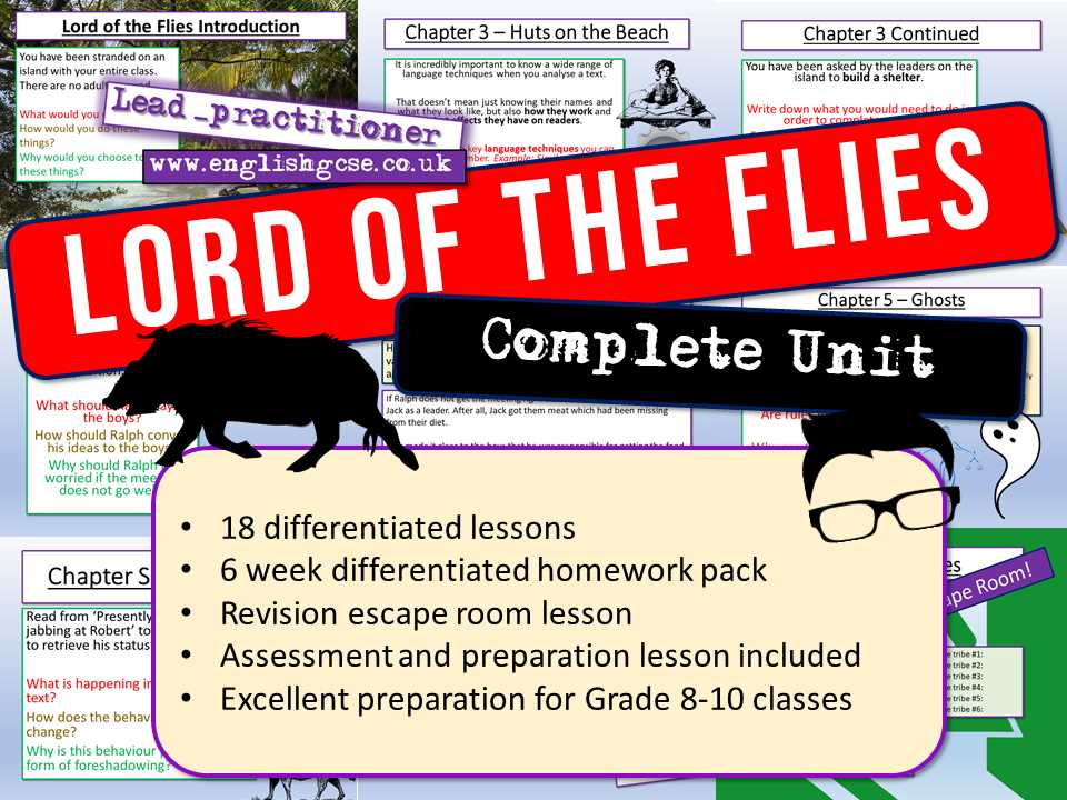 lord of the flies unit exam