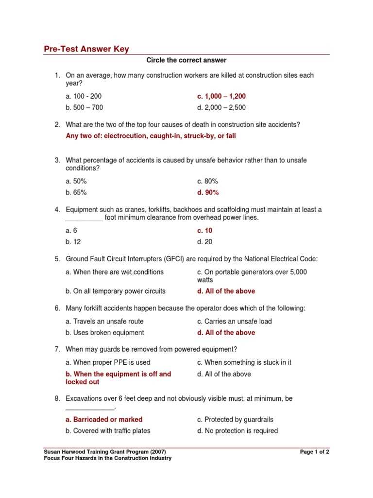 sp2 safety test answers