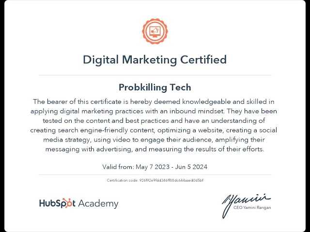 digital advertising hubspot exam answers