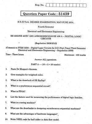 digital logic exam questions and answers