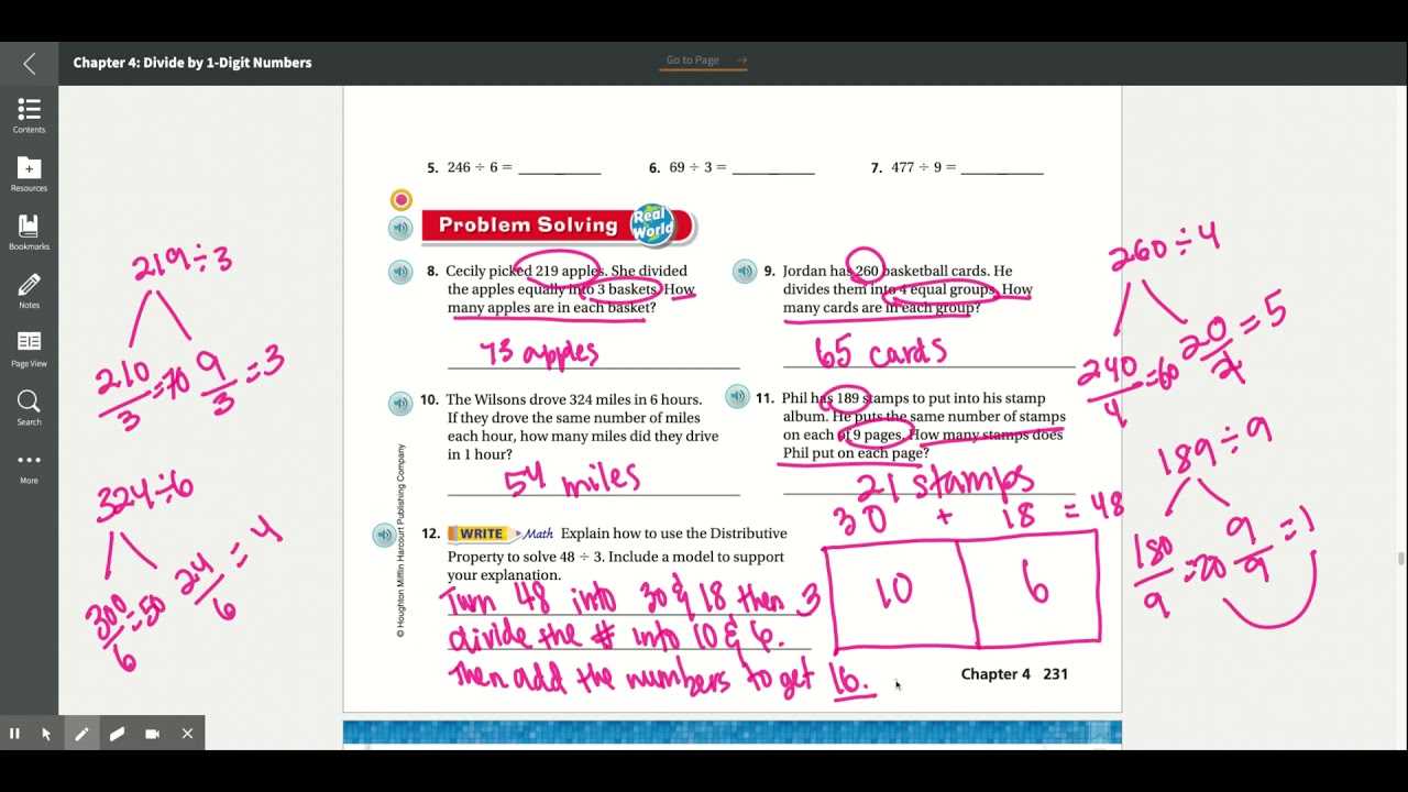 division and the distributive property lesson 4.6 answers