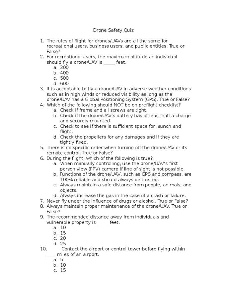 drone exam answers