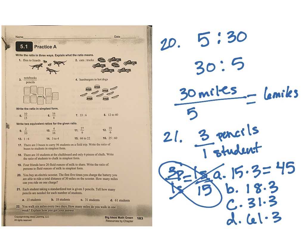 big ideas math answers 6th grade