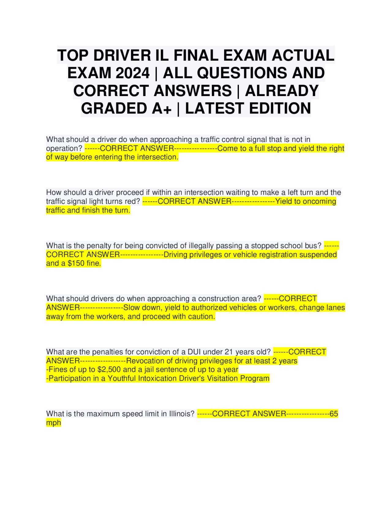 dui final exam answers