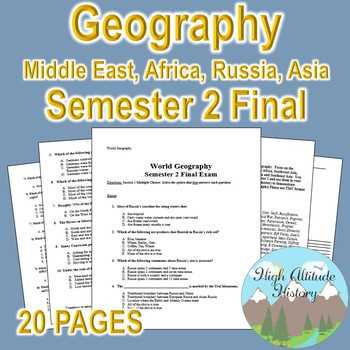 world geography final exam review answer key