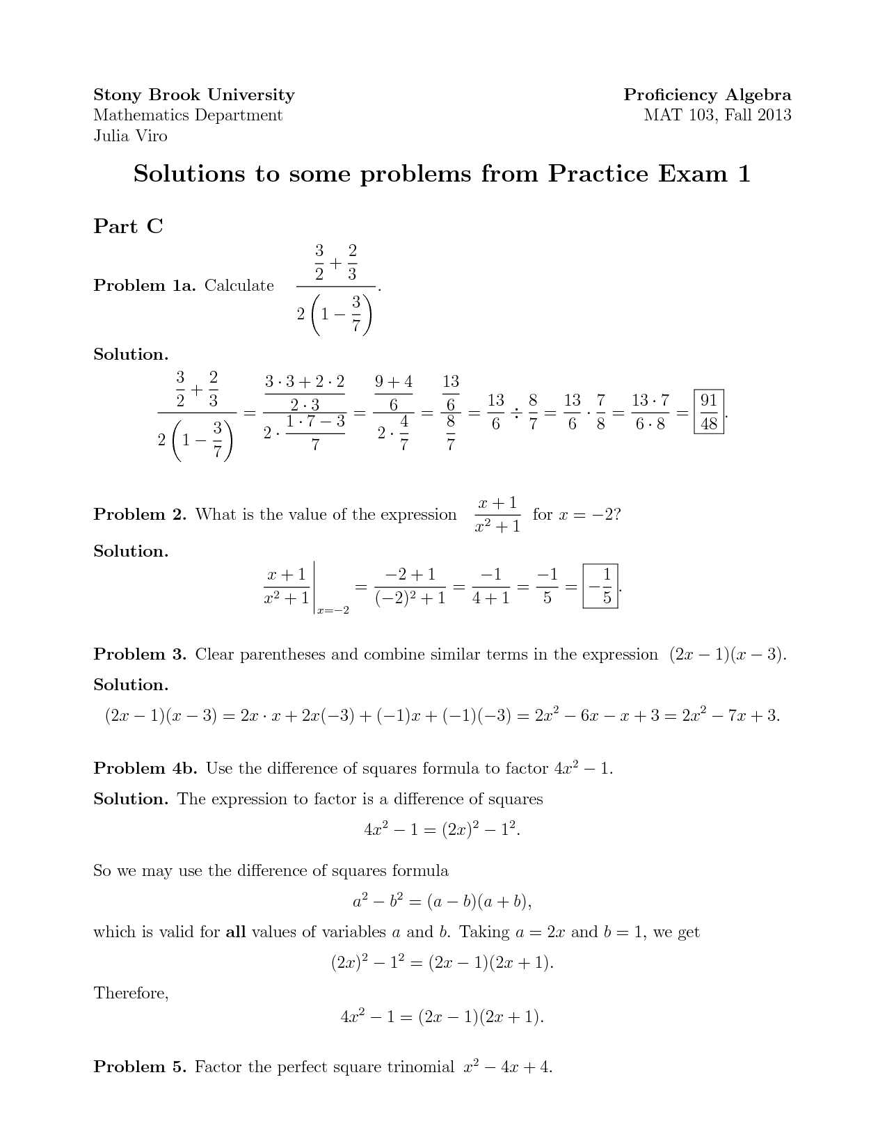 math 103 final exam answers