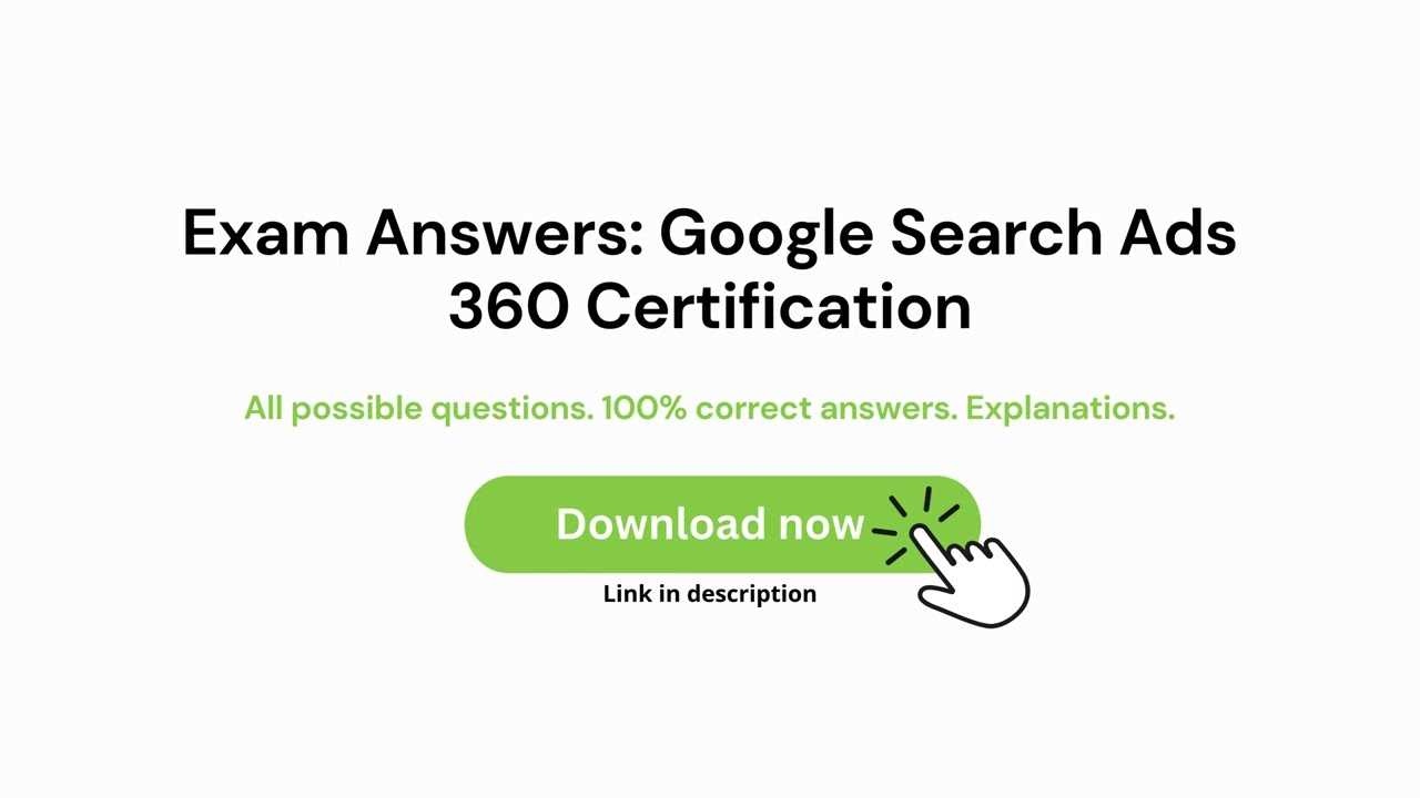 search ads 360 exam answers