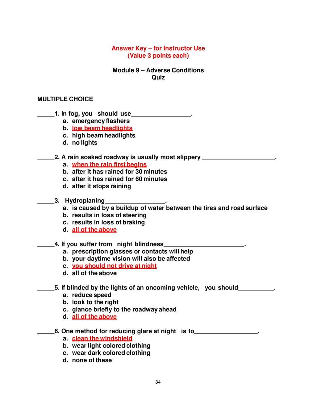 foolproof answers module 9