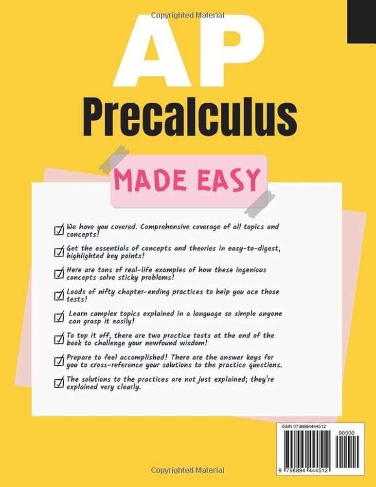 sample ap precalculus exam questions answer key