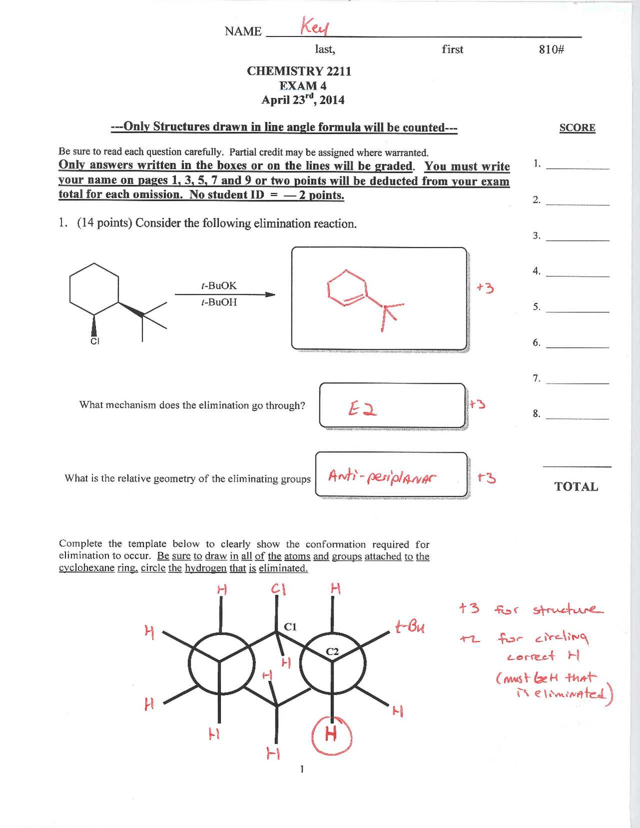 organic chemistry 1 final exam