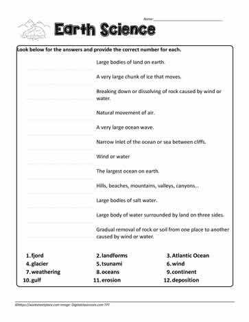 earth science exam questions and answers