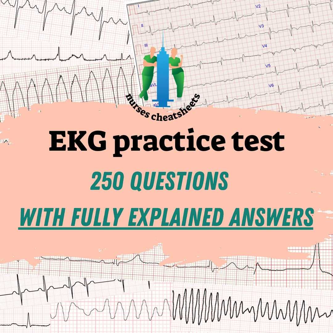 ekg practice exam with answers