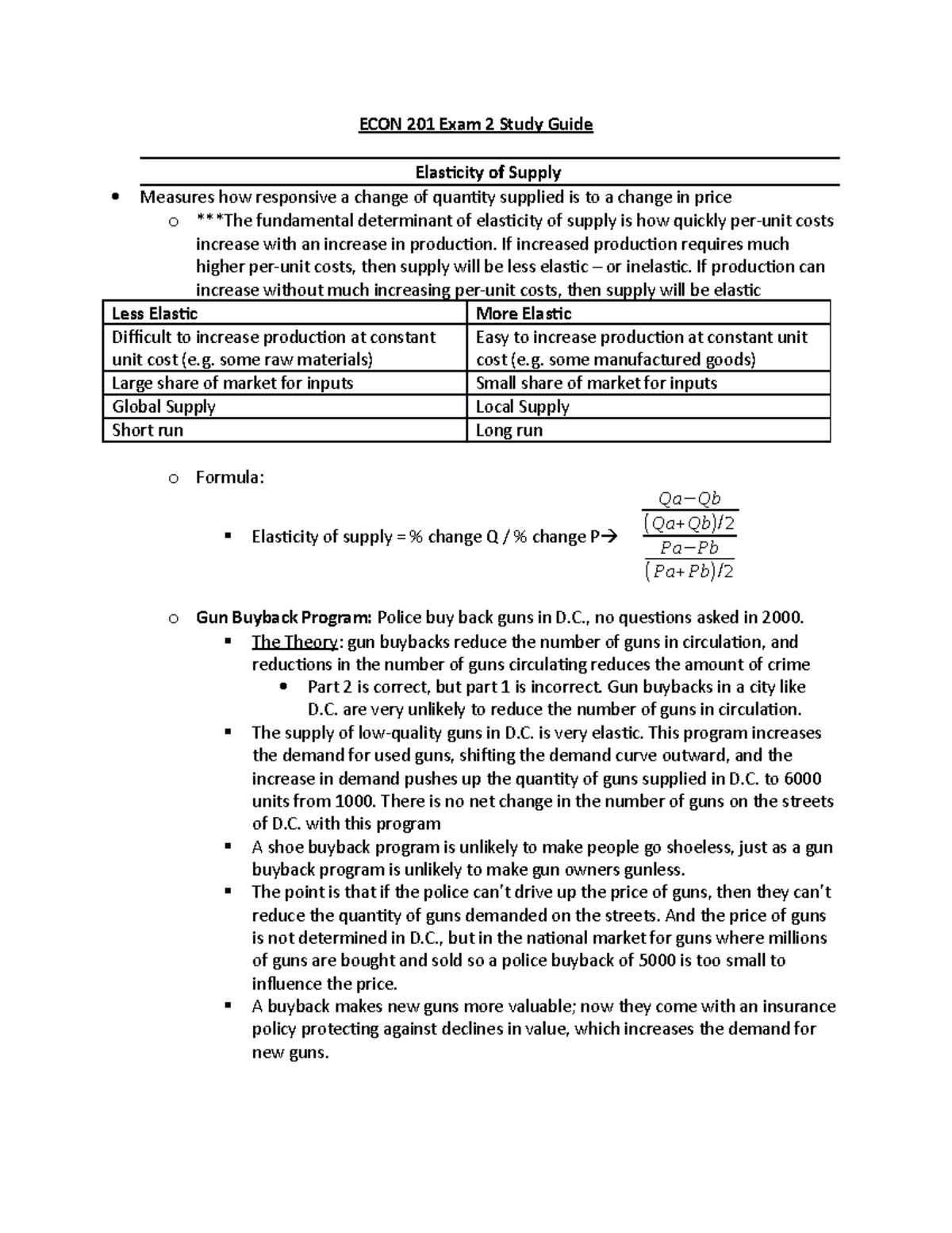 econ 201 exam 2 answers