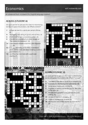 economy crossword puzzle answers