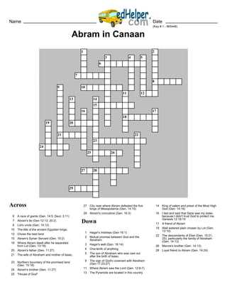 edhelper crossword answer key