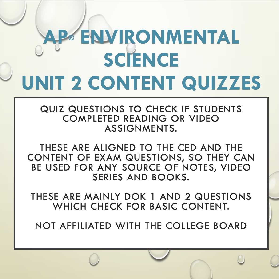 unit 2 ap environmental science practice exam answer key