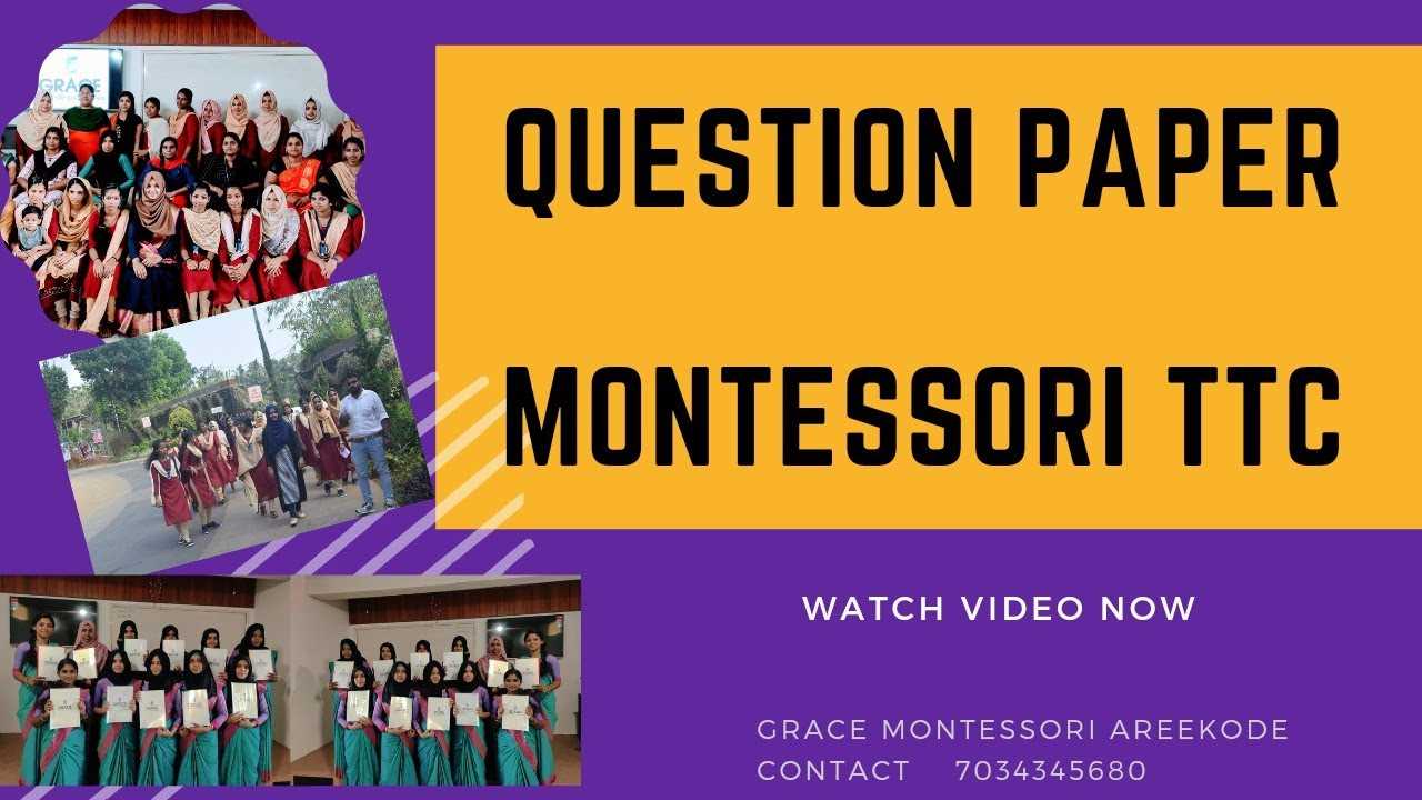 montessori teacher training exam questions and answers