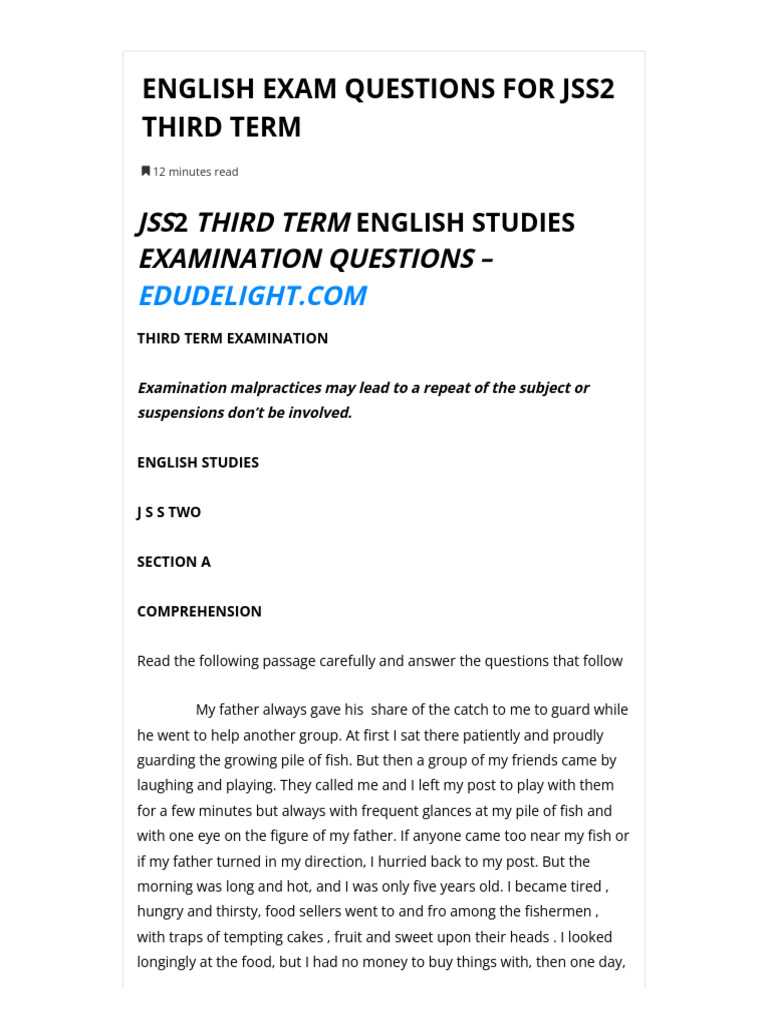 english question and answer for exam