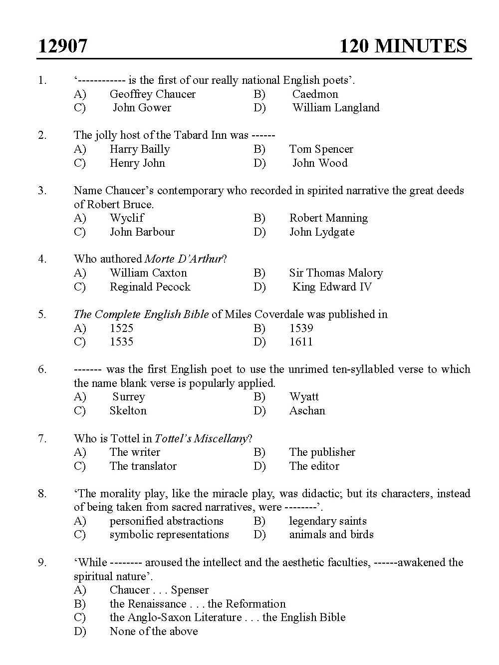 english question and answer for exam