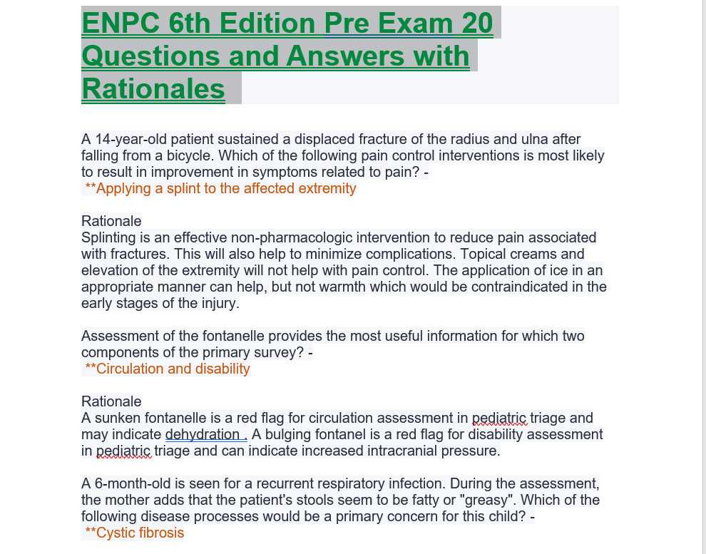 enpc exam answers