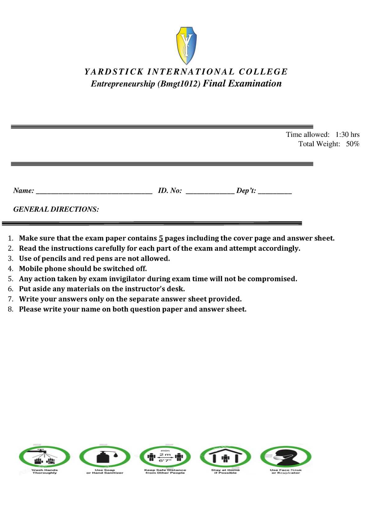 entrepreneurship final exam study guide answers