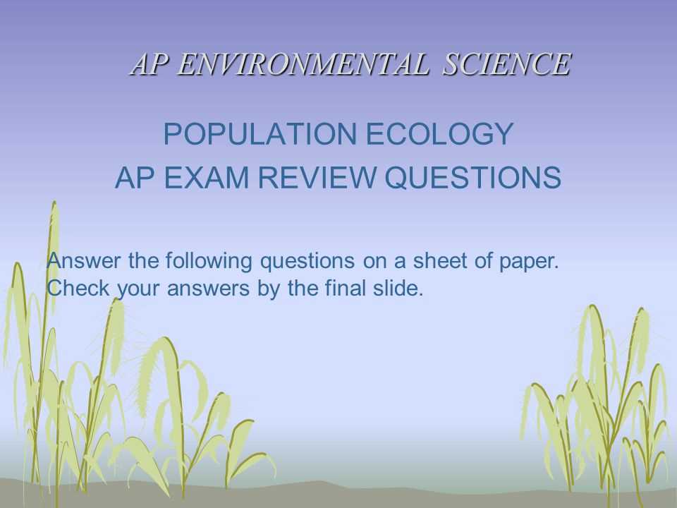 environmental science final exam review answers