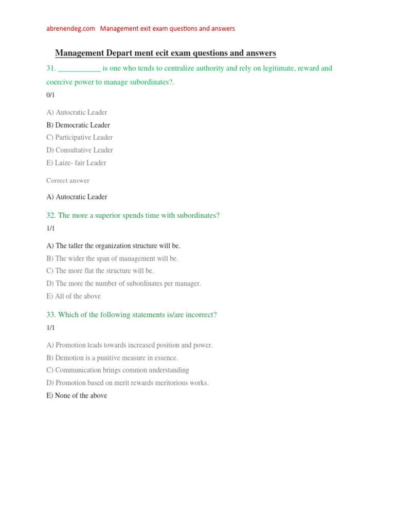 exam questions and answers