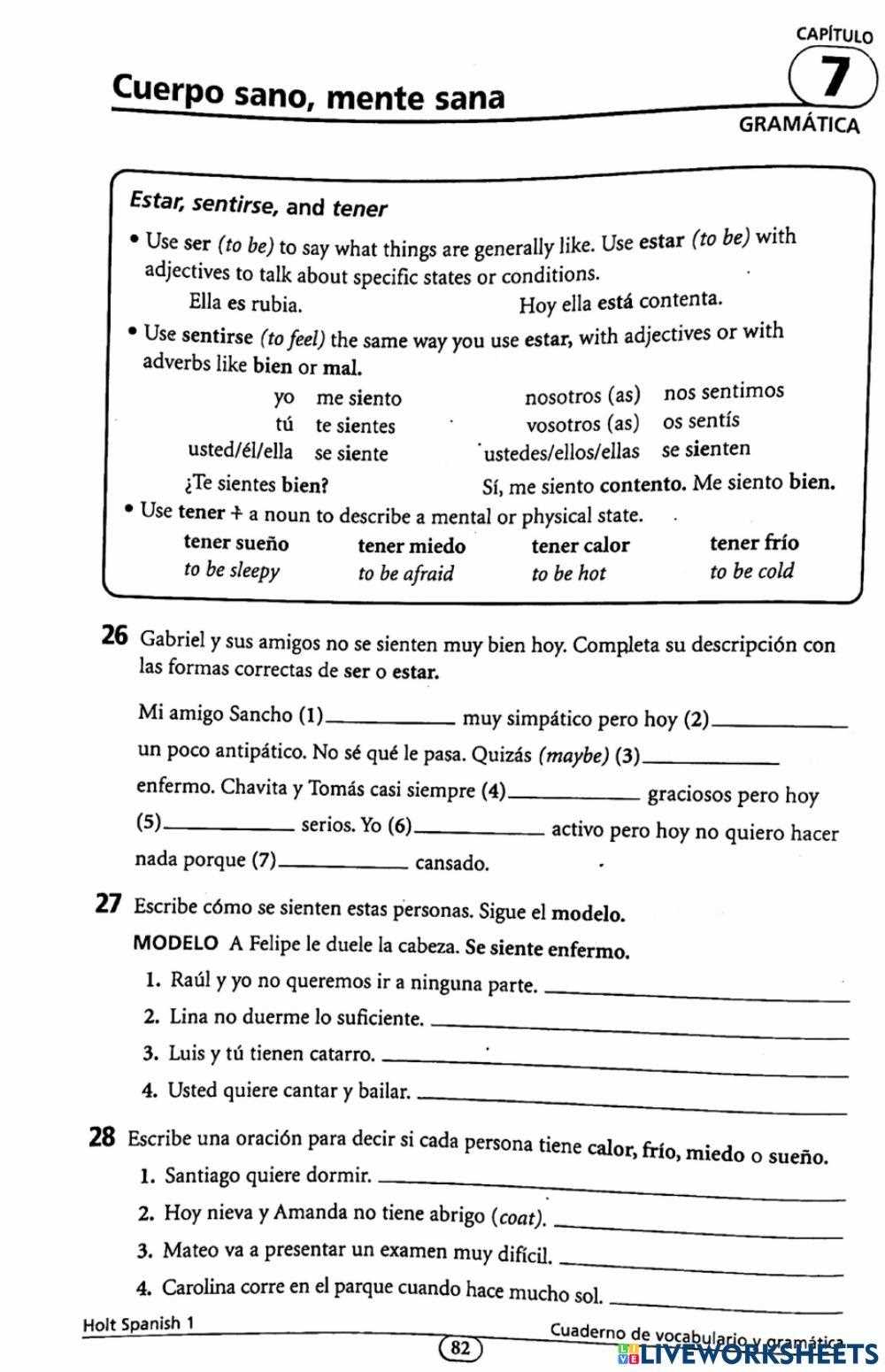 examen del capitulo 5a answers