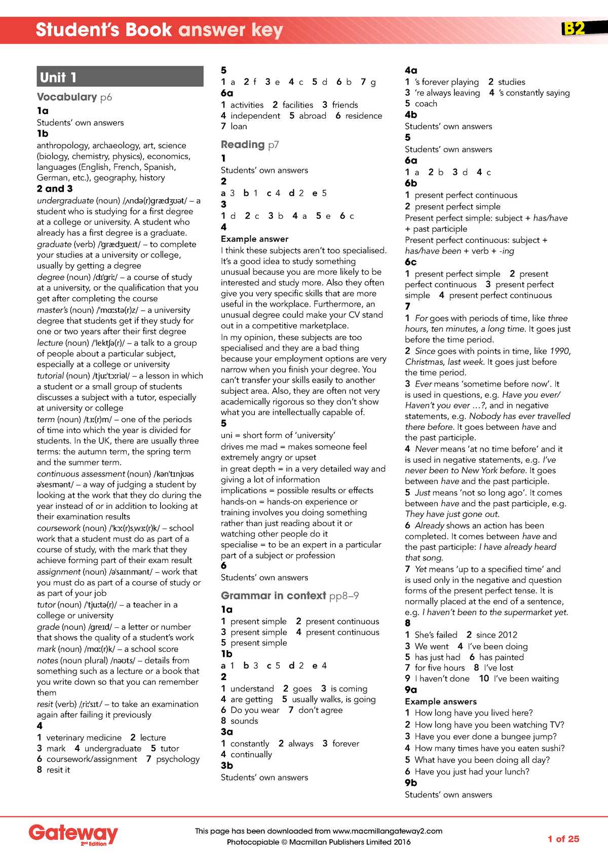 examen del capitulo 5b answer key