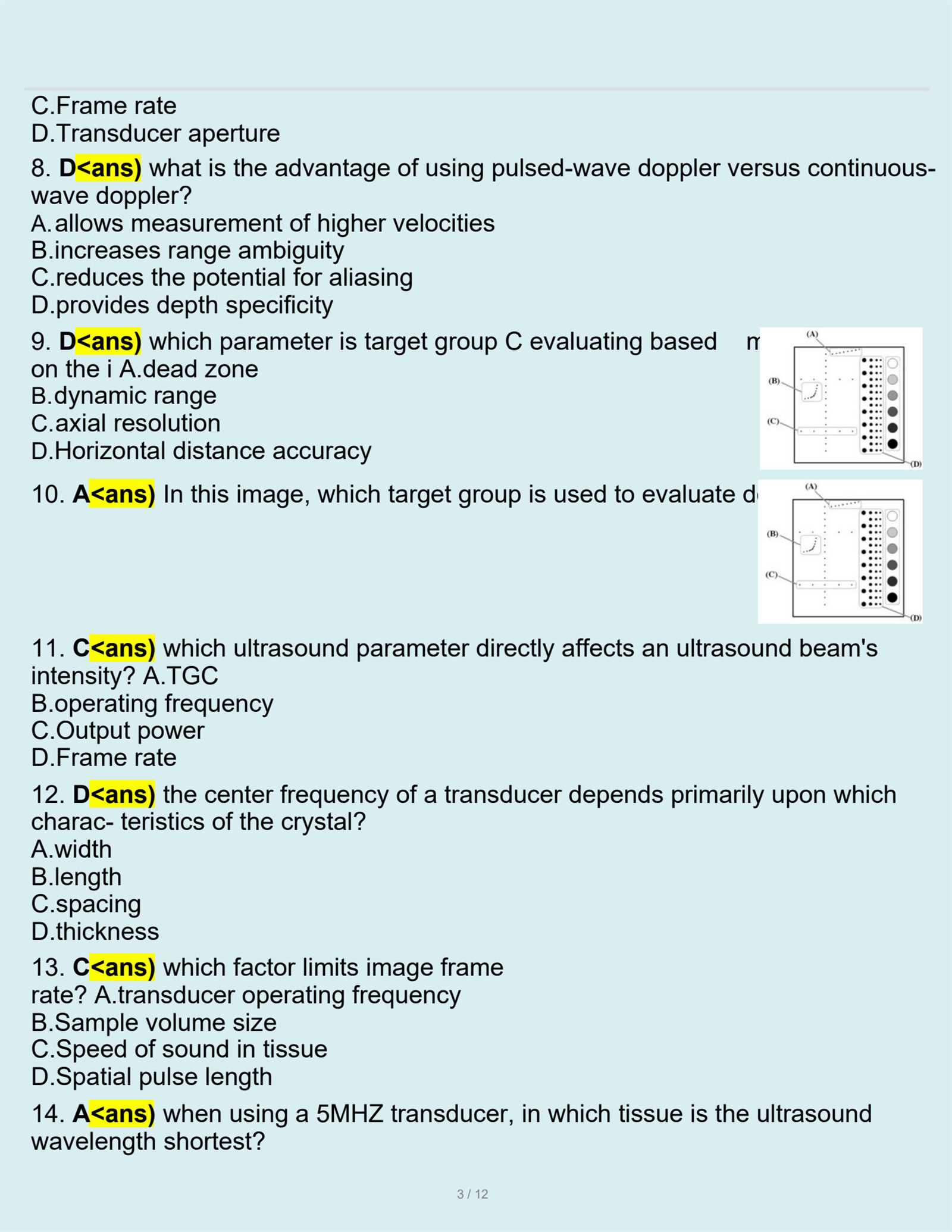 spi ultrasound exam questions